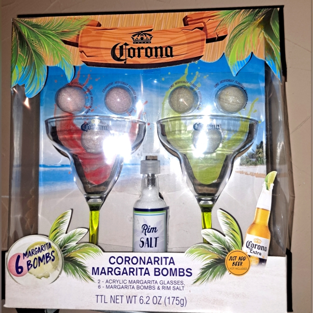 Corona Green and Pink Party Favors Set with Margarita Bombs